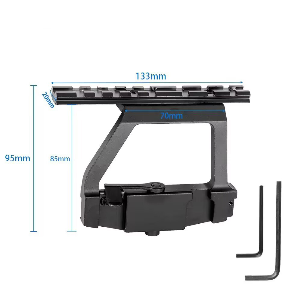 Quick Detach AK47 AK74 Gun Rail Picatinny MI Side Rail Mounting